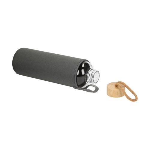 Glasflasche mit Hülle "Bamboo" 1,0 l