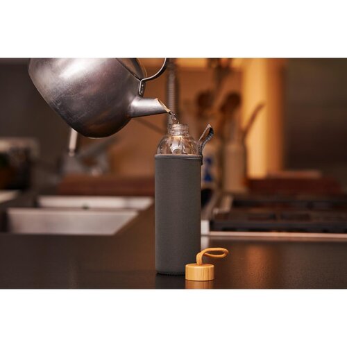 Glasflasche mit Hülle "Bamboo" 1,0 l