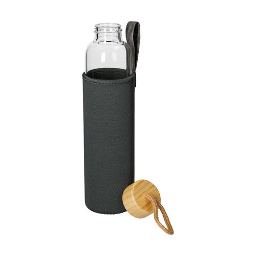 Glasflasche mit Hülle "Bamboo" 0,65 l