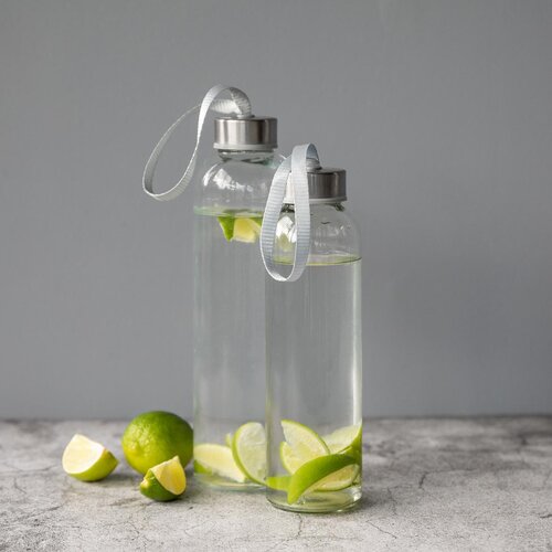 Glasflasche mit Hülle "Pure", 0,5l