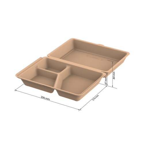 Menübox "ToGo" XL, 3-geteilt
