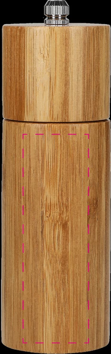 Salz- und Pfeffermühlen-Set "Grind" – Druckbeispiel CO2 Laser, 1-farbig, 95,00 x 30,00 mm - mittig auf Salzmühle