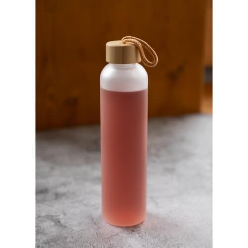 Glasflasche "Bamboo" 750 ml, Frosted