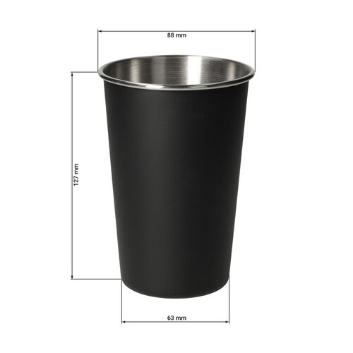 Edelstahlbecher "Metallo", 500 ml