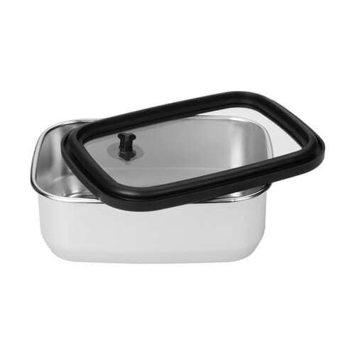 Edelstahl-Lunchbox mit Glasdeckel "RILO", 550 ml