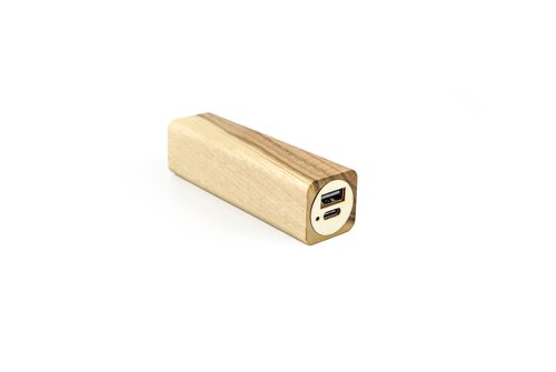 Holz Mini-Powerbank - Recycelt