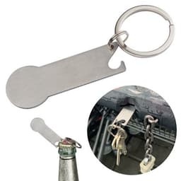 Metall-Schlüsselanhänger mit Einkaufschip Stickit – Bild 1
