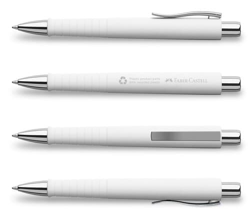 Faber-Castell Kugelschreiber Poly Ball Recycling Weiß