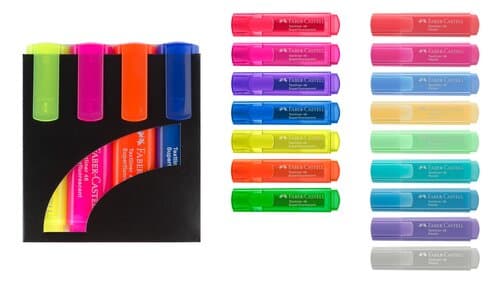 Faber-Castell 4er Set Textliner transluzent / Pastell