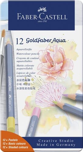 Faber-Castell Goldfaber Aquarell 12er Metalletui Pastell
