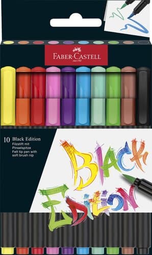 Faber-Castell Filzstift Black Edition 10er Etui