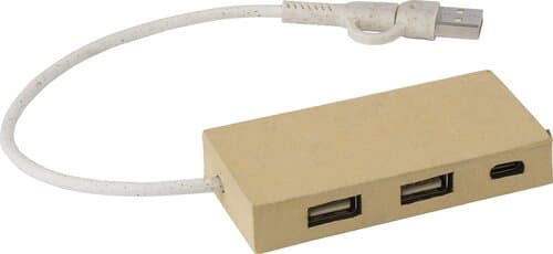 USB-Hub aus Aluminium und recyceltem Papier Paulo