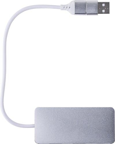 Recycelte Aluminium USB Hub Layton