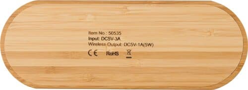 Wireless Ladepad aus Bambus Tatum