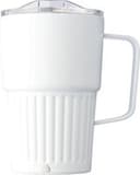 Recycelter Edelstahl-Reisebecher mit doppelter Wand (450 ml) von Calo