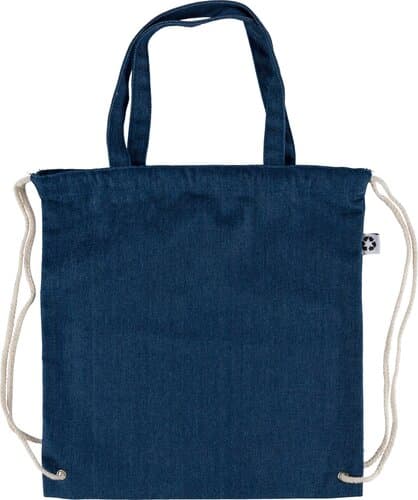 Recycelte Denim-Kordeltasche Dex