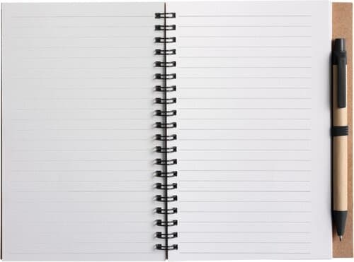 Notizbuch Stella | Recycelter Karton | Liniert | Kugelschreiber