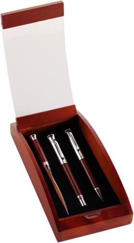 Schreibset aus Rosenholz Paulette