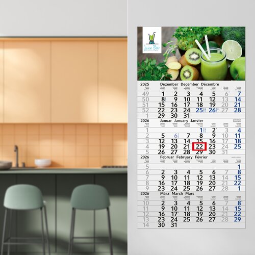 4-Monatskalender Budget 4 Recycling (Einblatt)