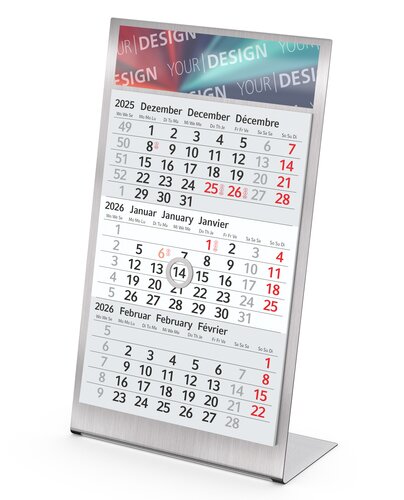 Tischkalender Desktop 3 Steel Bestseller