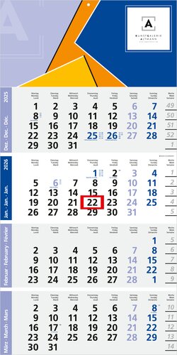 4-Monatskalender Logic 4 Post Bestseller (Einblatt)