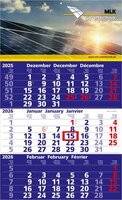 3Monatskalender Solid 3 Bestseller Einblatt