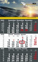 3Monatskalender Solid 3 Bestseller Einblatt