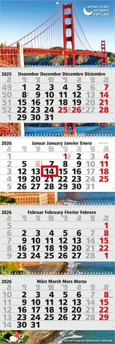 4-Monatskalender Quadro Wire-O 4 Bestseller (Mehrblock)
