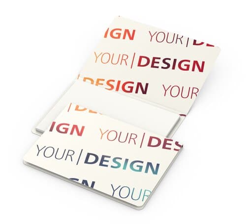 Haftnotizblock Memo-Card RECYCLING Format klein Naturkarton-Umschlag