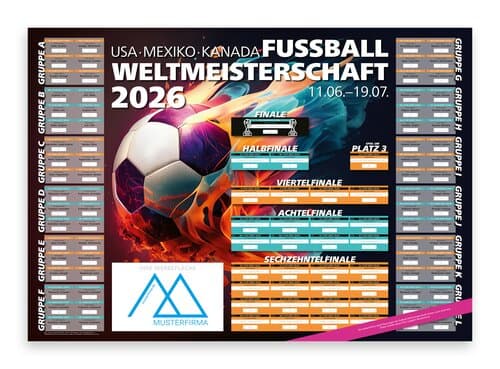 WM-Planer Spielplan-Wandplaner Fußball-WM 2026