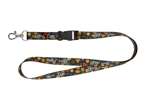 Schlüsselband Lanyard mit Karabiner und Schnappverschluss