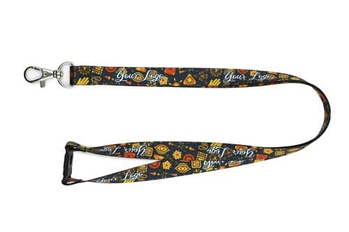 Schlüsselband Lanyard mit Karabinerhaken und Sicherheitsclip