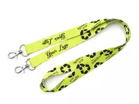 Nachhaltiges rPET Schlüsselband Lanyard mit zwei Karabiner