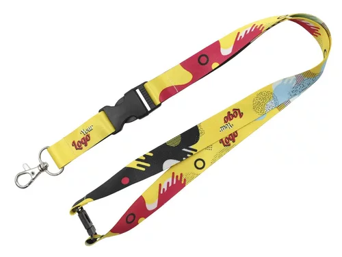 Schlüsselband Lanyard mit Karabinerhaken, Schnappverschluss und Sicherheitsclip