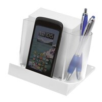 SmartphoneTabletständer mit Zettelbox und Köcher
