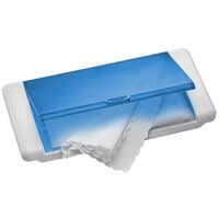 weiß / blau / transparent