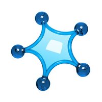 blau / transparent