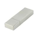 USB Stick Block metal in silber