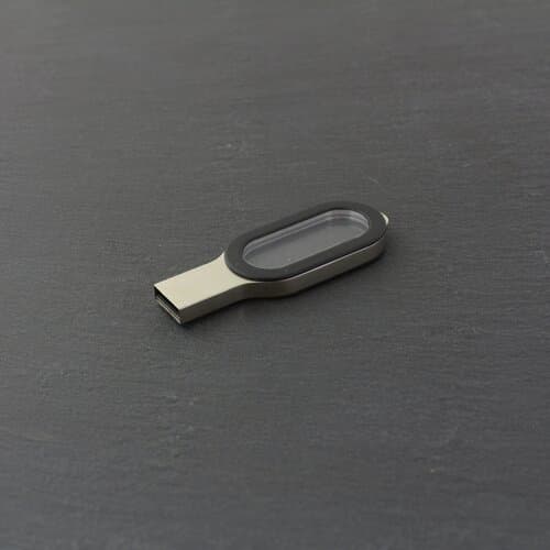 USB-Stick oval Alu-Rubber