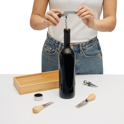 Wein- und Käseset BAMBOO WINE