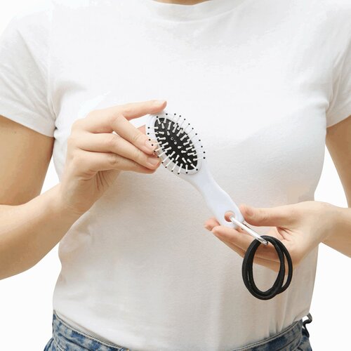Reisebürste mit Haargummis COIFFEUR