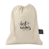 Gift Pouch Naturel GRS Recycled Cotton 150 gm S