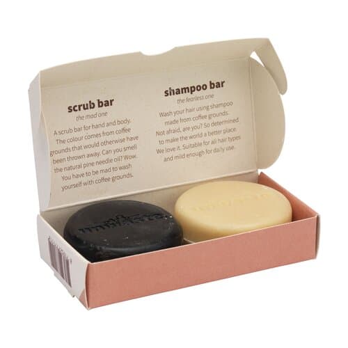 Unwaste Duopack Scrub & Shampoo bar Koffieolie