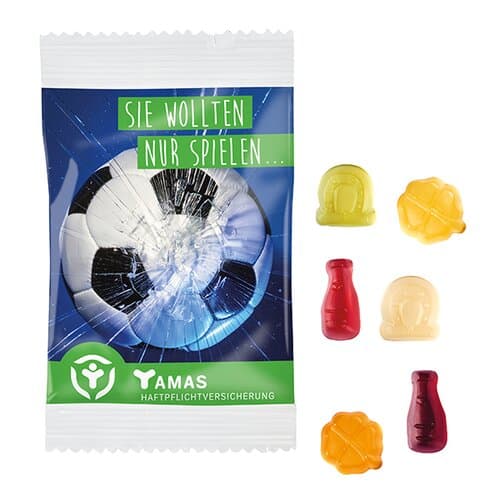 Fruchtgummi STANDARD-Formen 15 g im kompostierbaren Tütchen