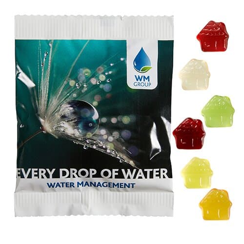 Fruchtgummi STANDARD-Formen 20 g im kompostierbaren Tütchen