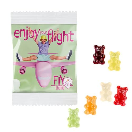 VEGANE Fruchtgummi STANDARD-Formen 10 g im kompostierbaren Tütchen
