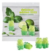 Vegane BasilikumLimetten Bärchen im kompostierbaren Tütchen