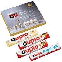 4er AdventsDuploPack 2x Duplo klassisch 1x Duplo weiß und 1x Kinder Riegel