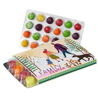 Werbeschuber für Kleinster AdventsKalender der Welt mit Pulmoll Pastillen oder SKITTLES