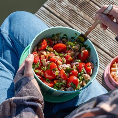 KOZIOL NORA BOX 1,3l STRIPES Schale 1,3l mit Deckel - MADE IN GERMANY